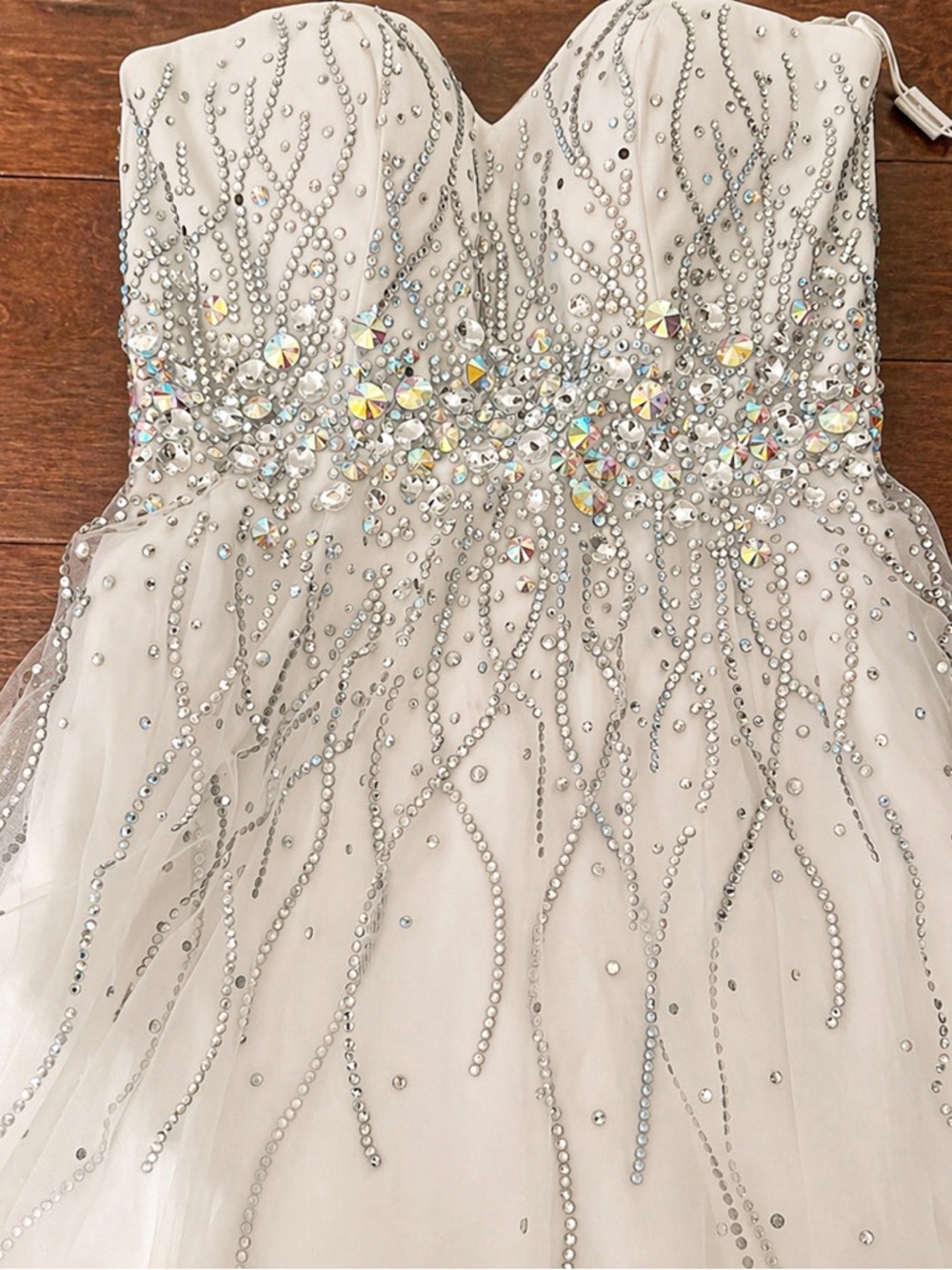 Madison James Ball Gown | Beaded Bodice Tulle Skirt | Prom Wedding Dress